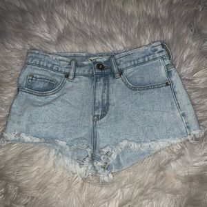 Jean high rise shorts
